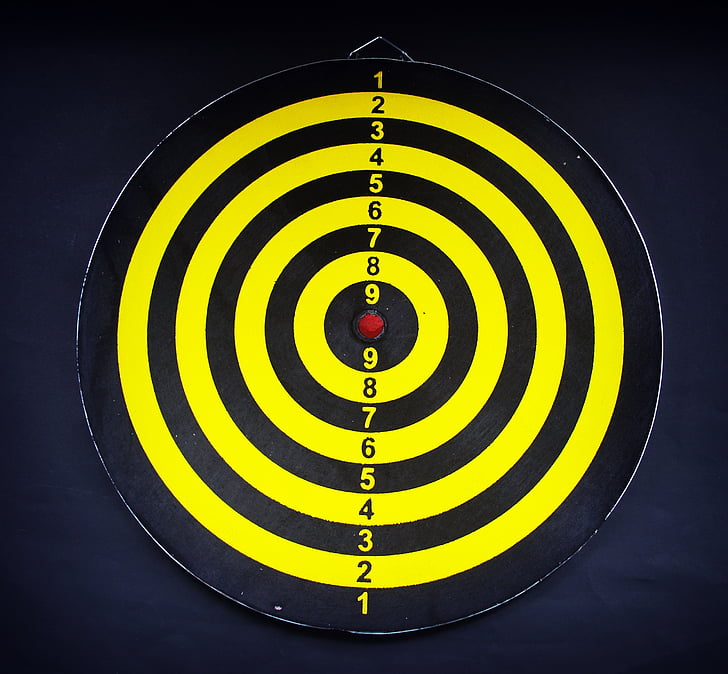 mục tiêu, mục tiêu, với mục tiêu, dartboard, mục đích, tập trung, mũi tên