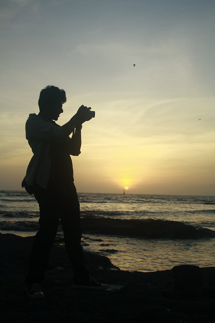 wody, Natura, Zdjęcie, fotografii, zachód słońca, morze, kamery