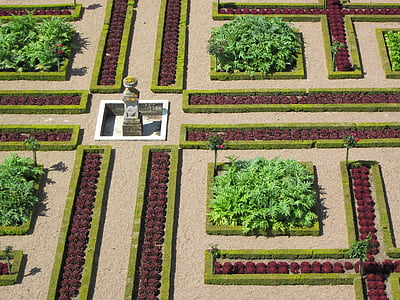 villandry 庄园, 花园, 地方-et-卢瓦尔, 法国, 城堡, 朗德, 法语