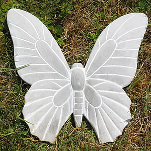 papillon, jardin, décoration, Figure, figure de craie, décoration de jardin, herbe