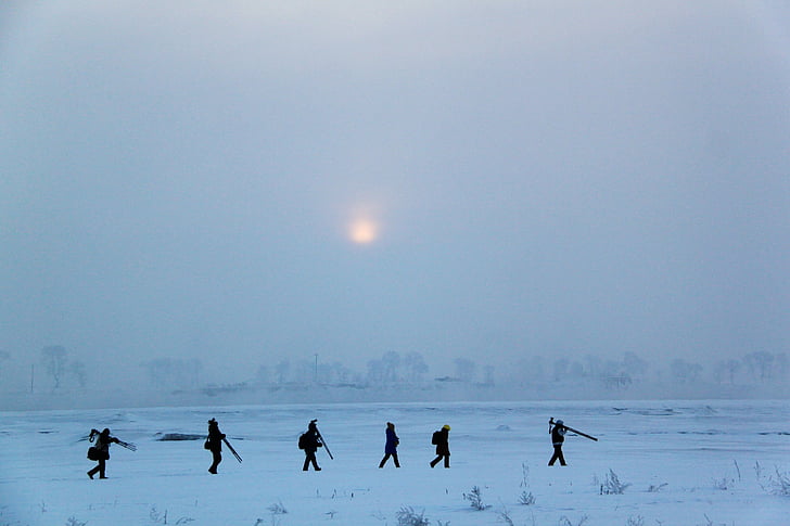 Фотографія, сніг, результати команди, Група, фотограф, взимку, Місія
