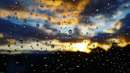 dážď, jeseň, západ slnka, slnko, Príroda, krása, pozadia