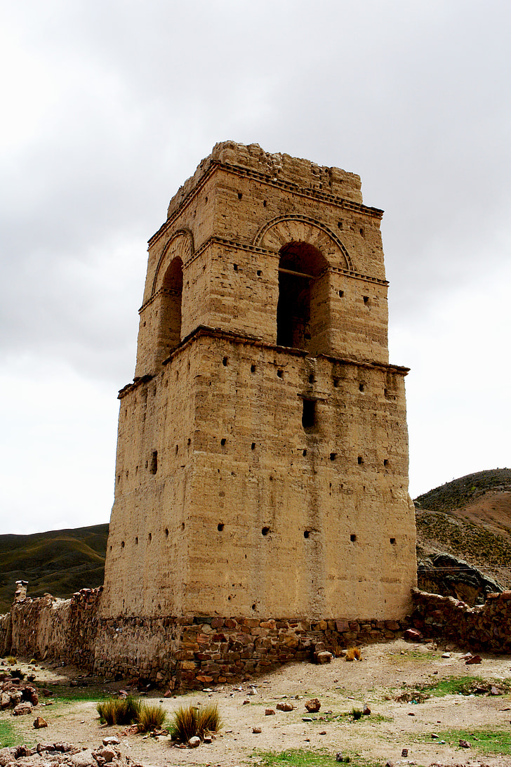 Tower, unustusse, häving, mahajäetud, kirik, Desert, kellatorn