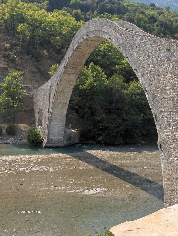 Bridge, natur, floden, sten, smalle, gamle, historiske