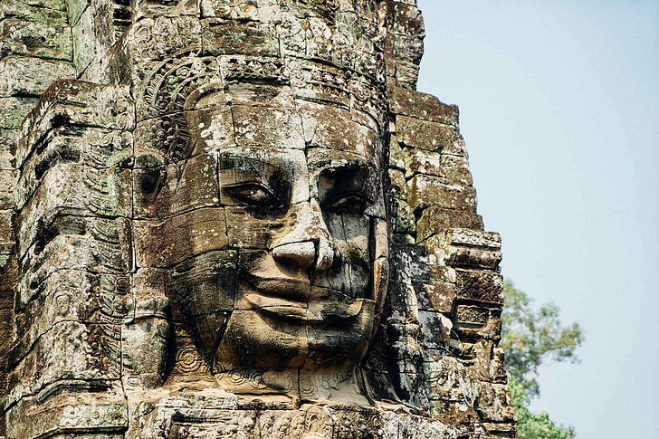 Kambodža, Angkor, Wat, starověké, chrám, Asie, khmerské