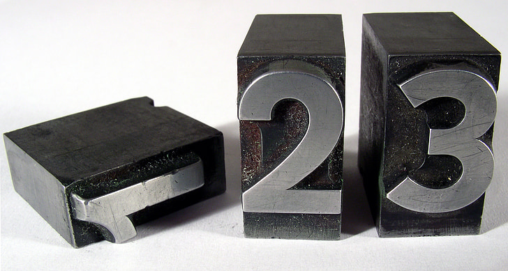 Ziffern, Zahlen, 123, 1, 2, 3, Serie