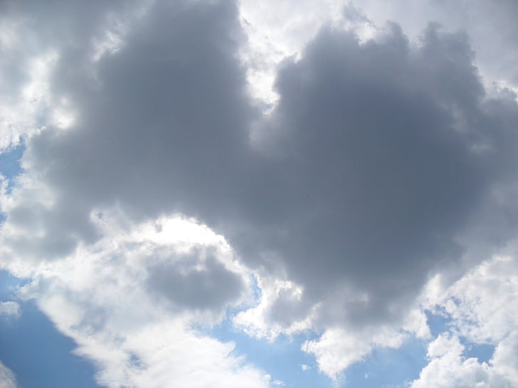 구름, 스카이, 블루, 구름 모양, 하얀, 적 운 구름