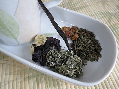 tee, maitsetaimed, Vanilla, roheline, Morus alba, Mallow, kruus