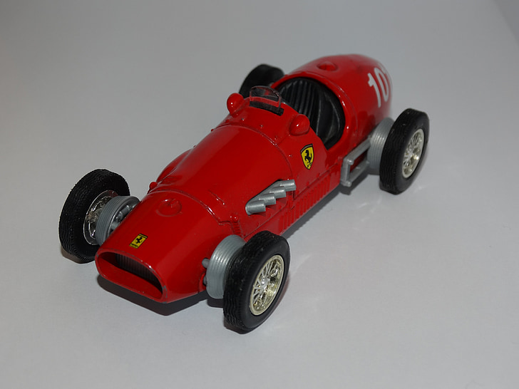 Ferrari, červená, hračka, auto, auto éra, hračka auto, závodní