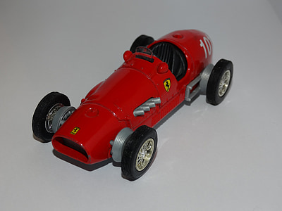 Ferrari, rojo, juguete, coche, era coche, coche de juguete, carreras