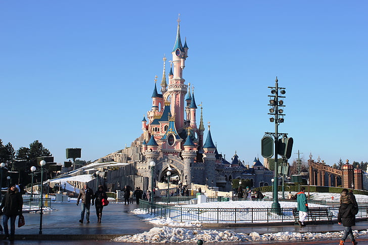 Disneyland, Zamek, Disney, Europy, turystyczna