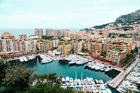 port, monaco, luxury, mediterranean, city, europe, view