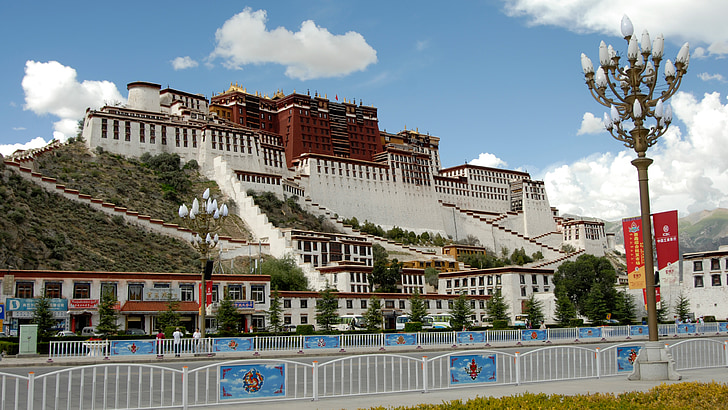 Tibet, Lhasa, Mosteiro, Palácio de Potala, arquitetura, lugar famoso, culturas