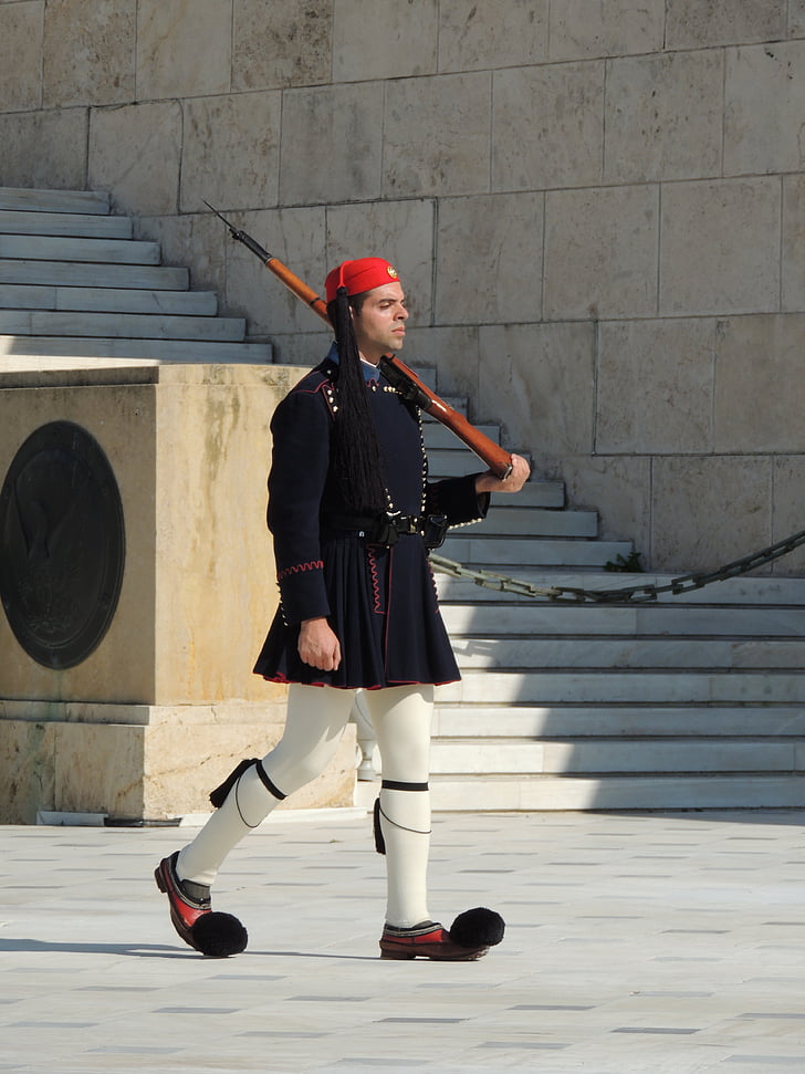 prezidenta apsardzes, Athens, Grieķija, aizsargs, patrulējot