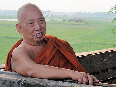 Mnich, Myanmar, religia, Buddyzm, Birmy