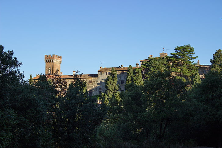 Toskánsko, Itálie, Agriturismo Podere ginori, Castello, staré město, historicky, pohled