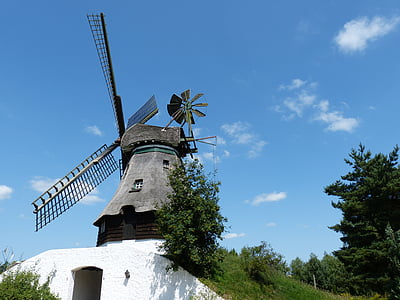 Mill, Wing, friluftsmuseum, Windmill, historiskt sett, byggnad, vind