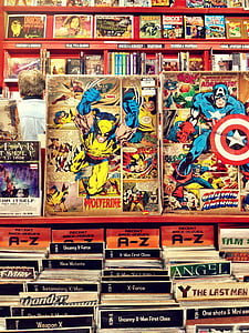 tegneserier, comicshop, superhelte, Læs, bog, butikker, læsning