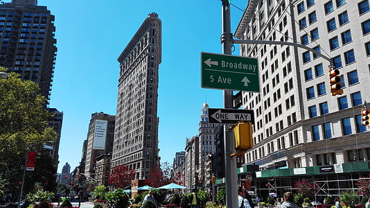 Flatiron, Gebäude, New york, Neu, York, Manhattan, Wolkenkratzer