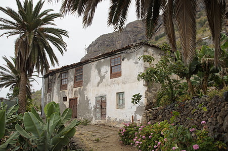 Tenerife, táj, haza, épület, vidéki, Kanári-szigetek, falu
