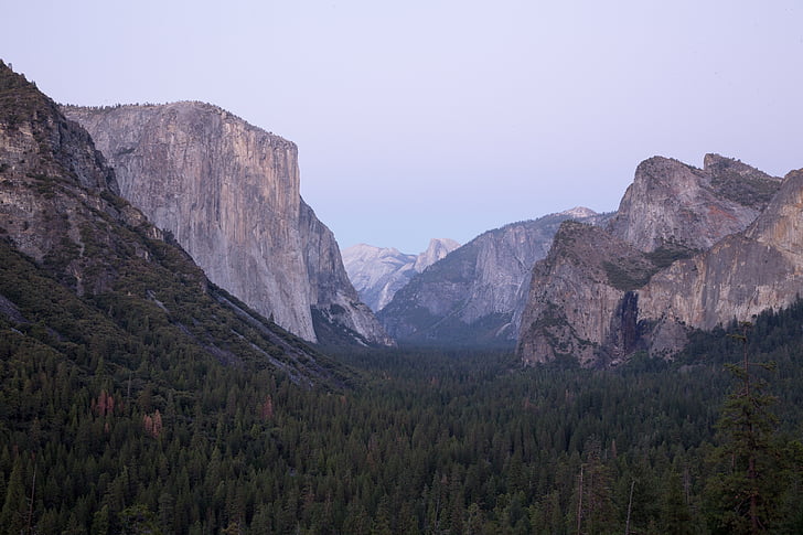 Yosemite Milli Parkı, vadi, kayalar, dağlar, Kaliforniya, doğa, manzara