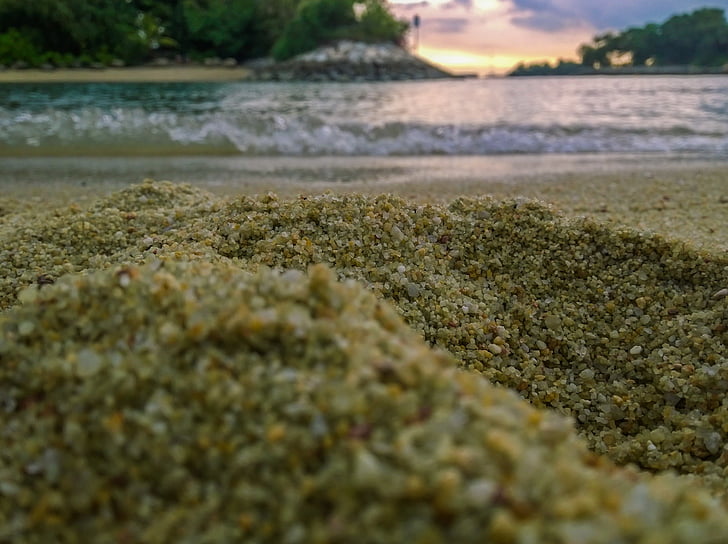 sable, eau, Scenic, plage