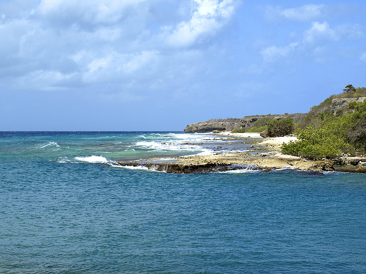 pláž, Karibská oblast, Antily, písečná pláž, Rock, ostrovy ABC, Curacao