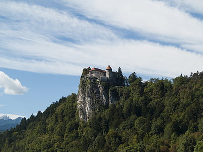 bled, castle, slovenia, europe, european, hill, landmark