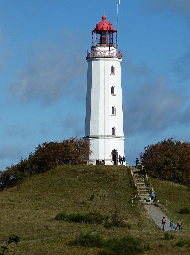Hiddensee, Baltische Zee, eiland, Rügen, vuurtoren, toren, berg