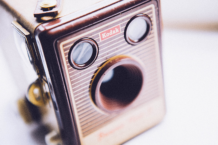 câmera, fotografia, Kodak, vintage, foto, clássico, velho