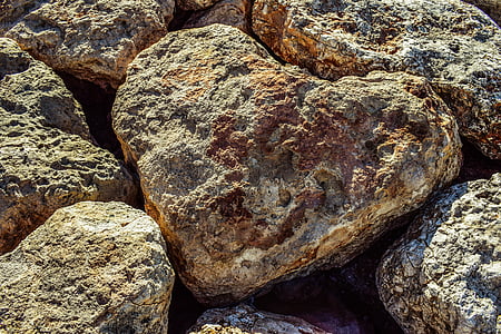 心如铁石, 石头, 心, 爱, 岩石, 面包, 岩石-对象