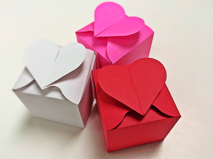 Valentýna, srdce, Romantika, Láska, krabice, současné