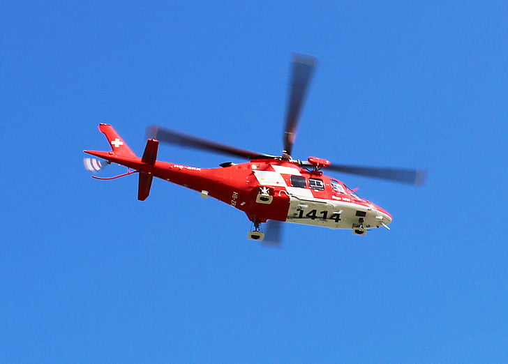 helicóptero del rescate, helicóptero, monitores de vuelo de rescate, Suiza
