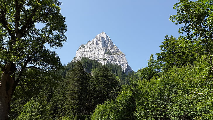 geiselstein, Oberammergau alpine, jsou zveřejňovány, hory, strmá stěna, alpské lezení, alpské