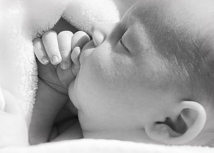 бебе, ръка, новородено