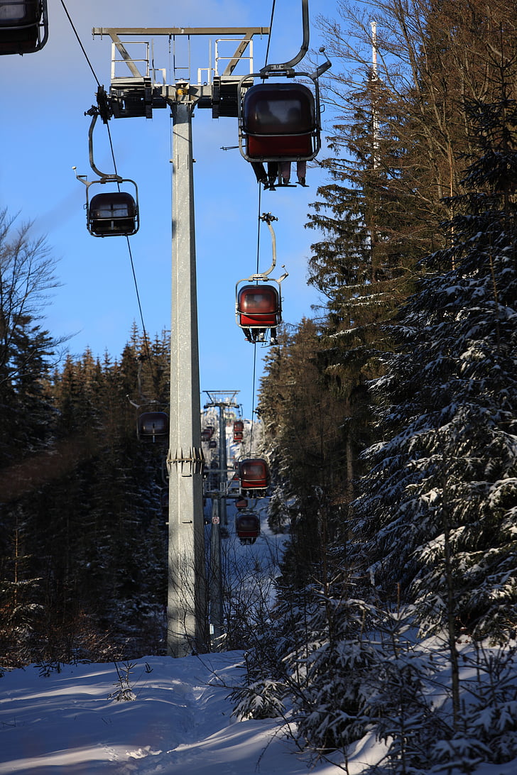 Ski lift, pistes d'esquí, esquí, l'hivern, esports d'hivern, neu, skiiing Splitboard
