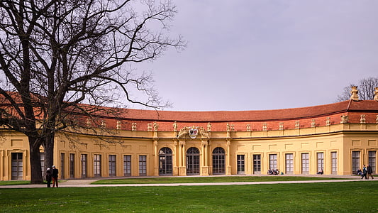 slottet, Erlangen, Orangerie, hage, Tyskland