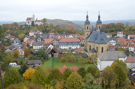 Gößweinstein, staré mesto, Cathedral, horské mestečko, historicky