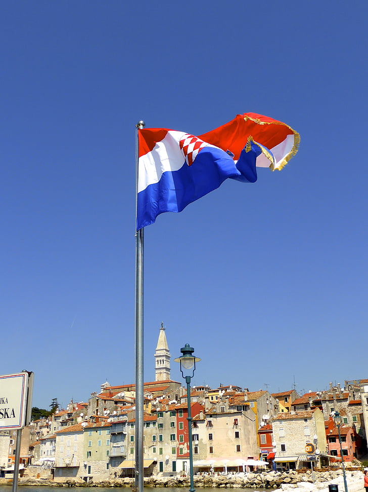 Flagge, Kroatien, nationalen, Land, Unabhängigkeit, Zeichen, Solidarität