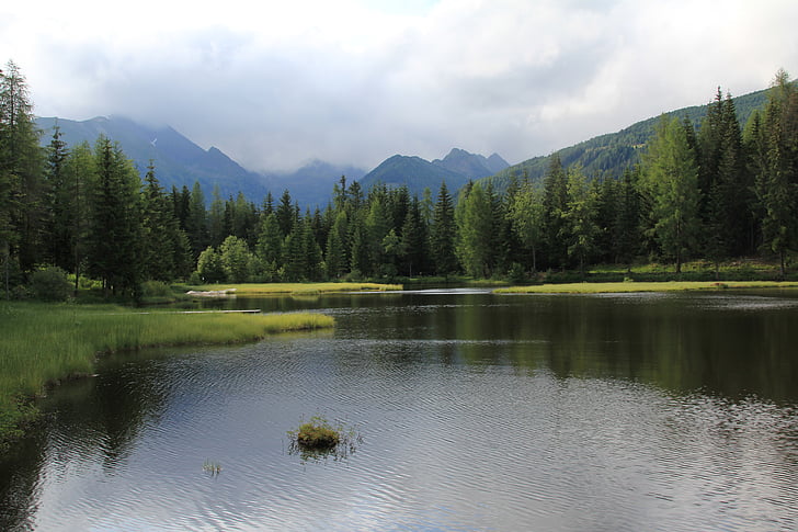 Bergsee, krajina, Příroda, hory, jezero, voda, horské jezero