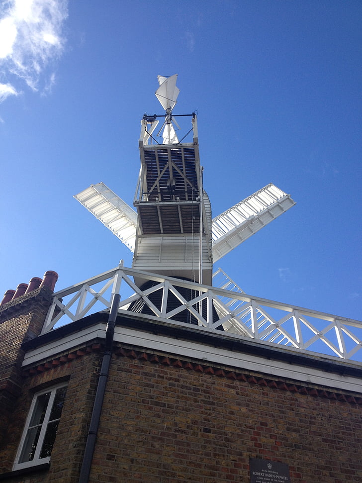 windmill, wimbledon, wind, machine, wind energy, sails, architecture