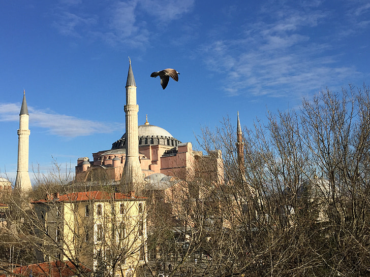 Hagia sophia, Isztambul, Sultanahmet, városkép, nézet