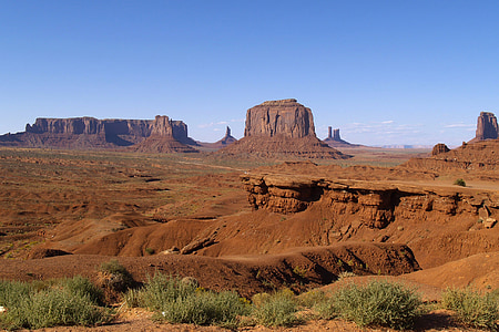 monument valley, utah, usa, tourist attraction, desert, dusty, landscape