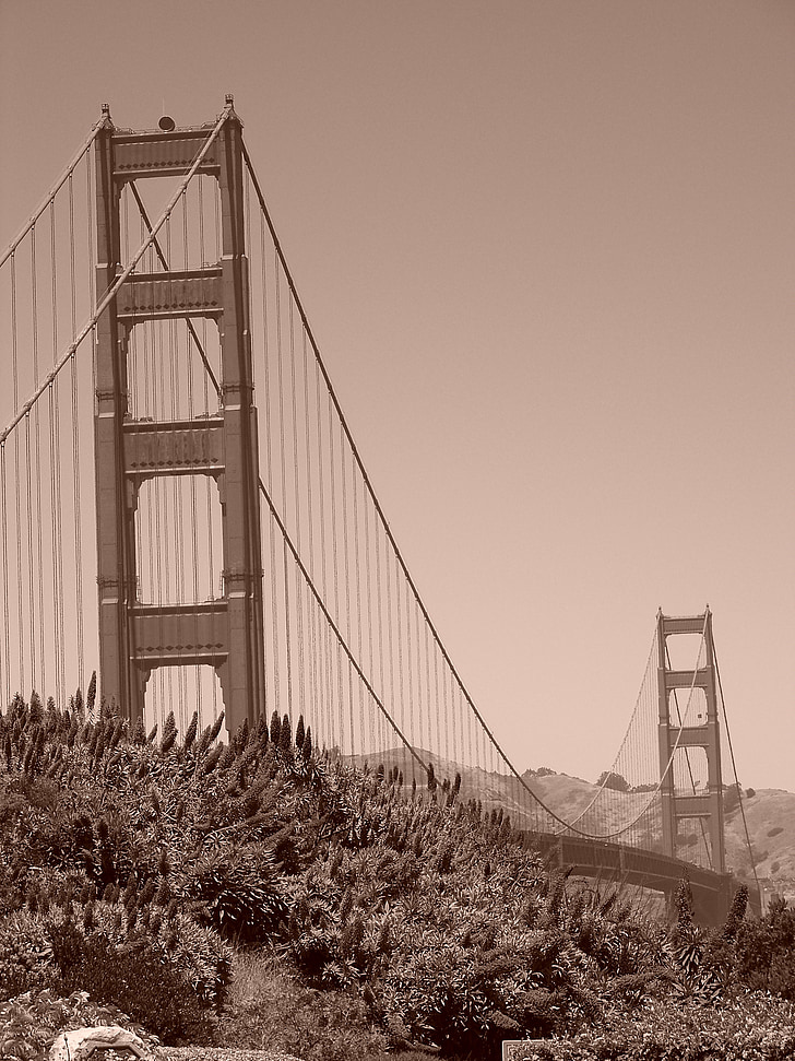 Golden gate brug, Verenigde Staten, San francisco, brug, hangbrug