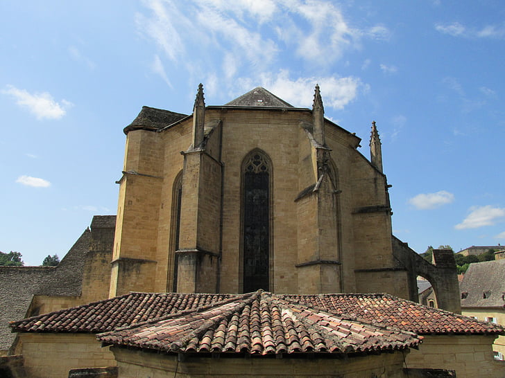 Kathedraal, Sarlat, Frankrijk, Périgord, Dordogne, historische, het platform