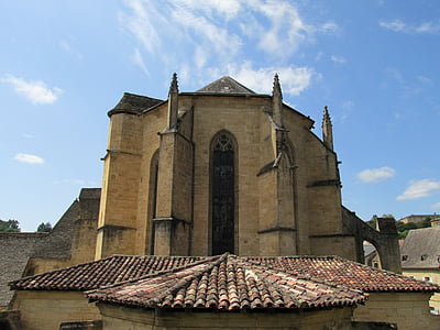 Katedrála, Sarlat, Francie, Périgord, Dordogne, historické, Architektura