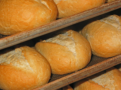 roll, fresh bread rolls, baker, oven, baking tray, eat, frisch