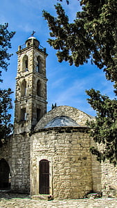塞浦路斯, troulli, 圣妈妈, 教会, 中世纪, 东正教, 建筑