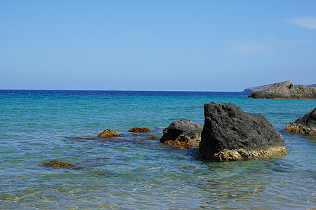 Ibiza, havet, vatten, Spanien, Balearerna, ön, Rock