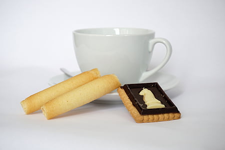Copa, biscoito, cookie, café, pastelaria, utensílios de mesa, xícara de café